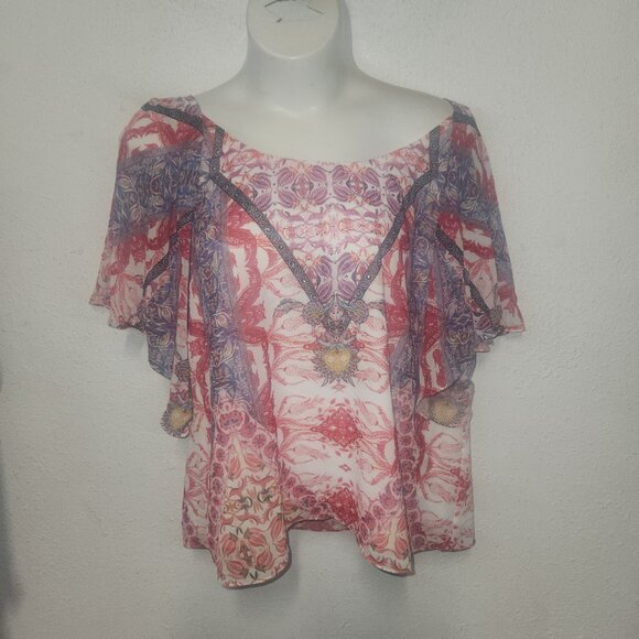 City Chic ** stylish studded blouse Plus size 18 w/ ruffled sleeves NWT - Picture 11 of 12